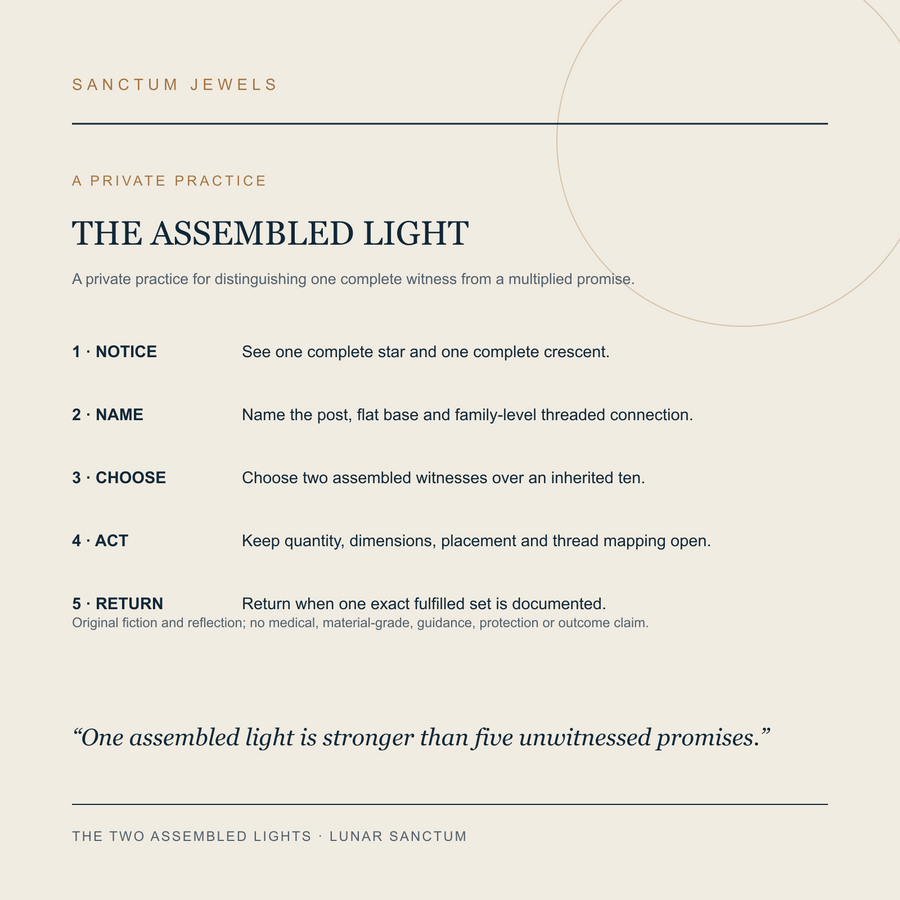 The Two Assembled Lights symbolic Assembled Light private practice card in English