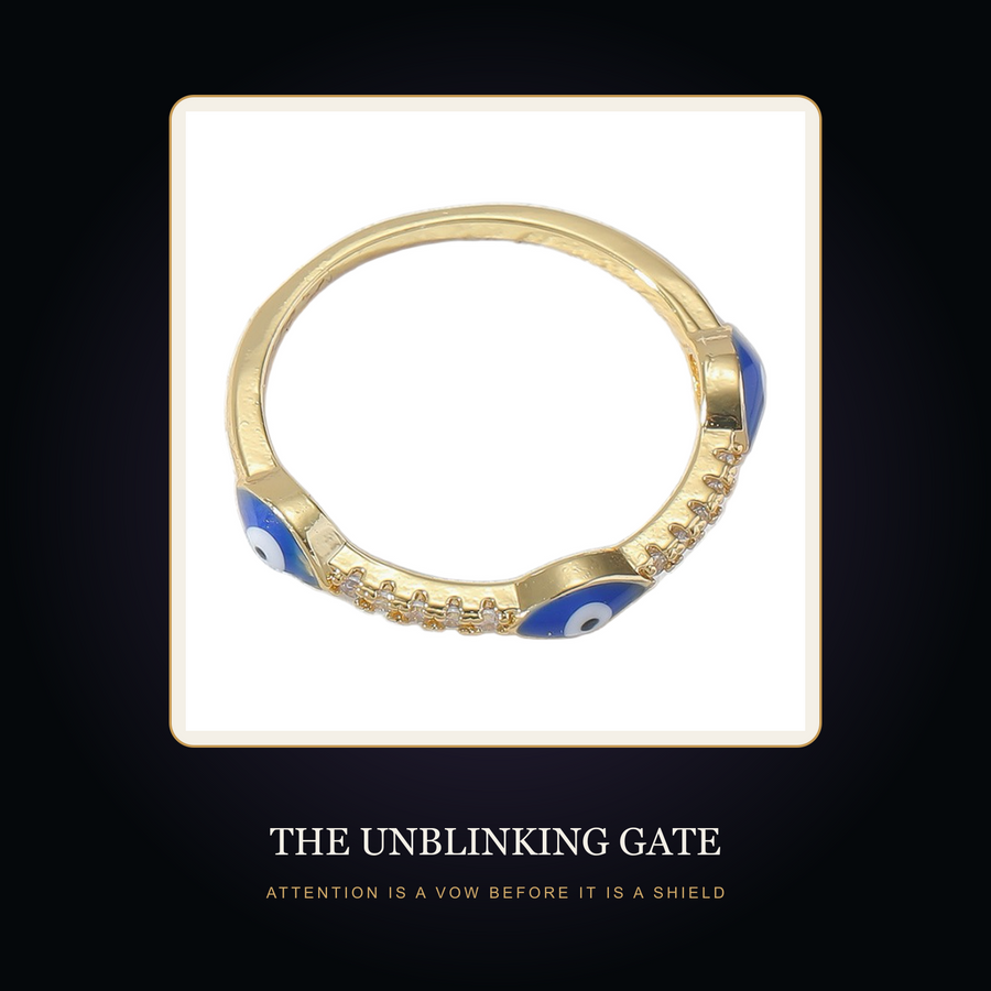 The Quiet Eye ring in the fictional Unblinking Gate story scene