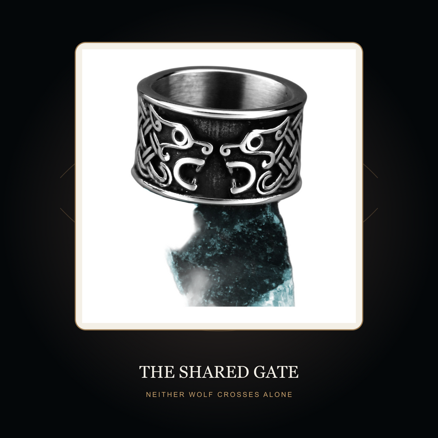 The Twin Wolves ring in the fictional Shared Gate story scene