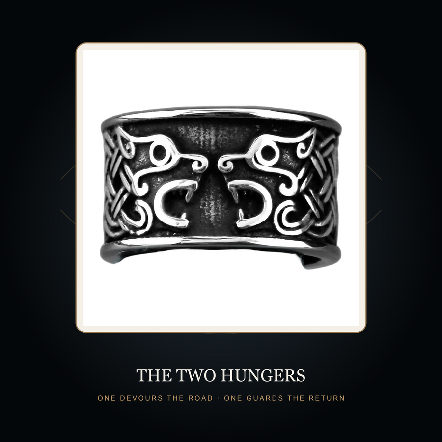 The Twin Wolves ring in the fictional Two Hungers story scene