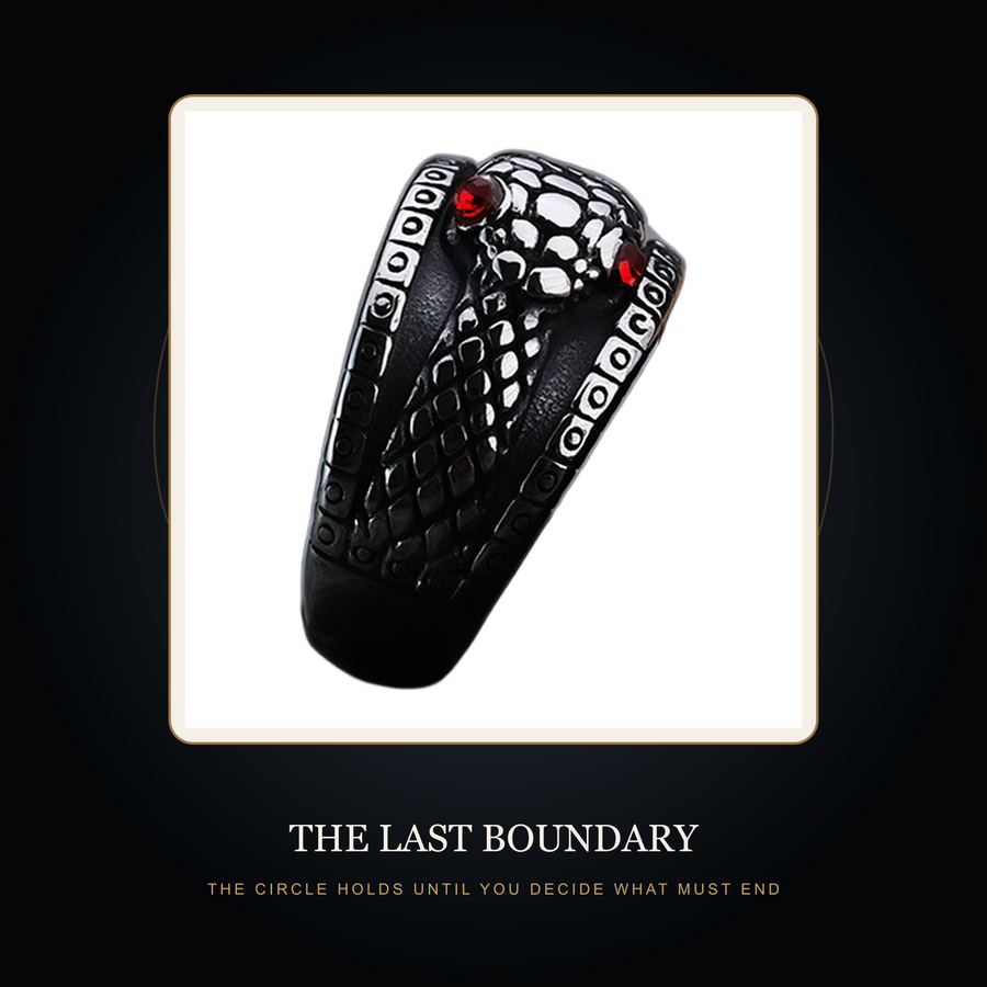 The World Serpent ring in the fictional Last Boundary story scene
