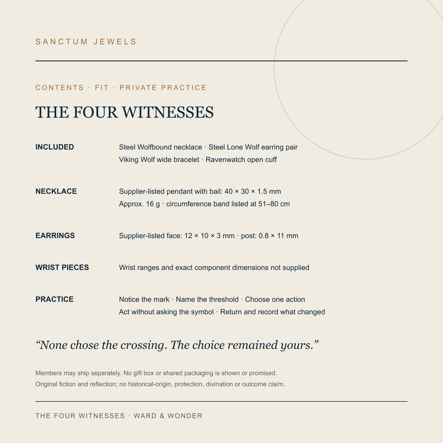 The Four Witnesses contents dimensions fit evidence and private practice guide in English
