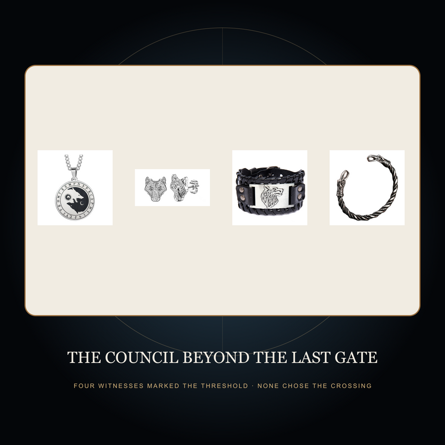 The Four Witnesses exact member products in the fictional Council Beyond the Last Gate story scene