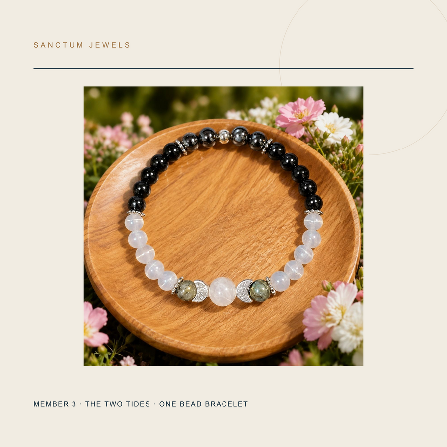 The Two Tides dark and pale bead bracelet included in The Moonwater Set