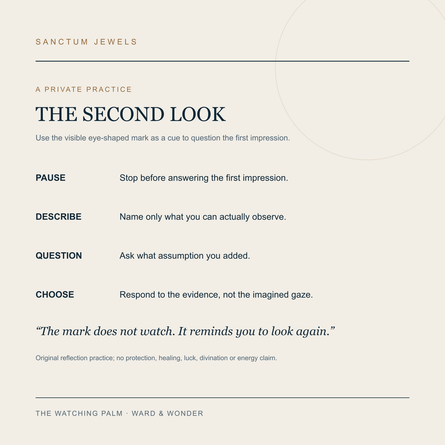 The Watching Palm — Gold-Tone Palm-and-Eye Pendant Necklace — second look card
