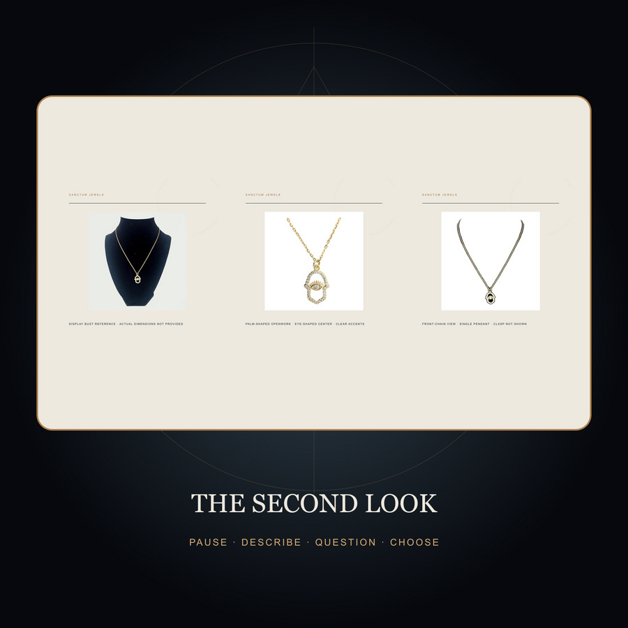 The Watching Palm — Gold-Tone Palm-and-Eye Pendant Necklace — the second look